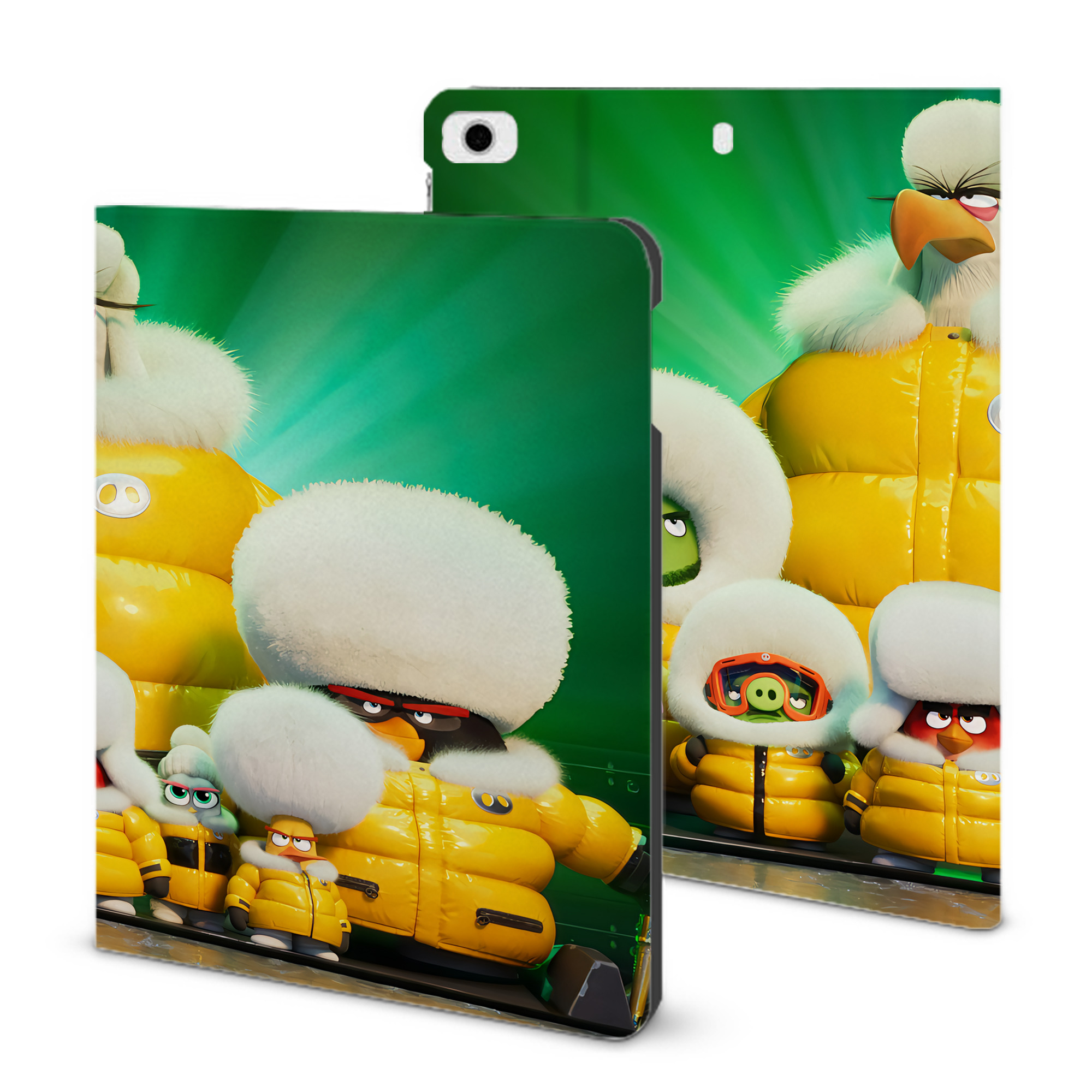 （画像用） Angry Birds アングリーバード IPad ケース ブック型 PUレザー TPU 耐衝撃 軽量 薄型 ペン収納なし 全面保護 IPad 各モデル対応